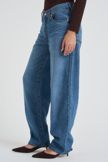 Jeans donna Baggy Dad in denim medio - 4