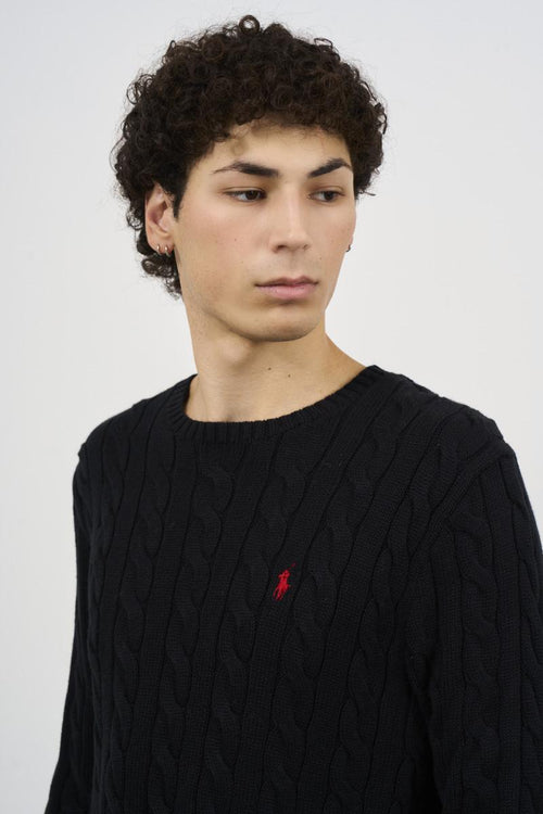 Maglia uomo nera girocollo - 2