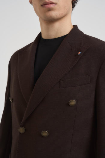 Giacca uomo doppiopetto marrone - 4