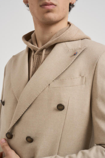 Giacca uomo doppiopetto sabbia - 3