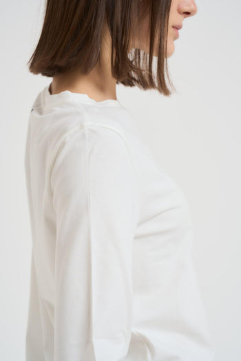 T-shirt con maniche 3/4 donna bianca - 4