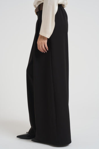Pantalone donna a palazzo nero - 3