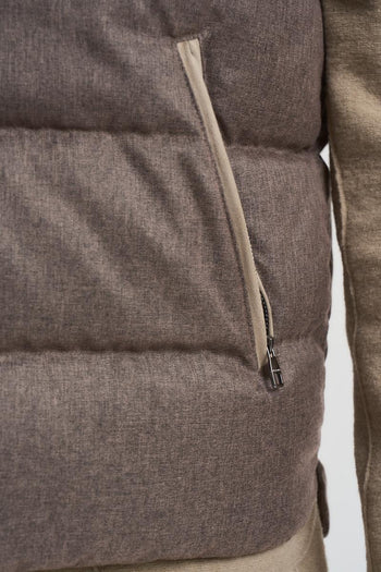 Gilet uomo trapuntato tortora - 5