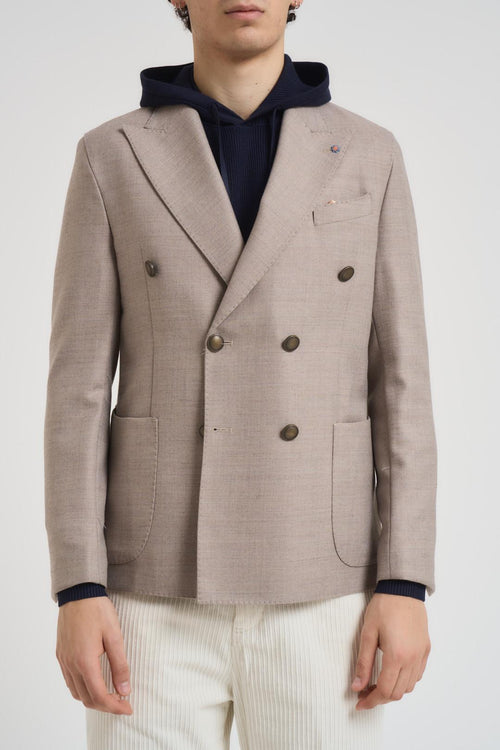 Giacca uomo doppiopetto grigio chiaro - 2