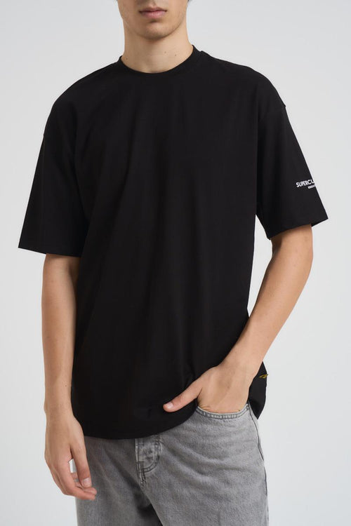 T-shirt uomo girocollo nera - 1