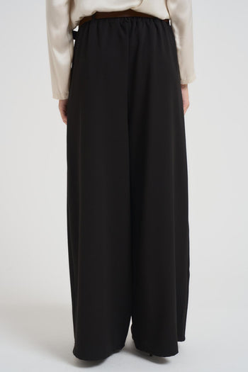 Pantalone donna a palazzo nero - 4