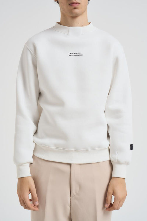 Felpa uomo girocollo bianca - 2