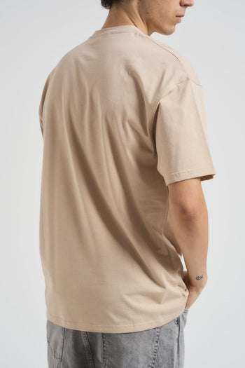 T-shirt uomo girocollo beige - 4