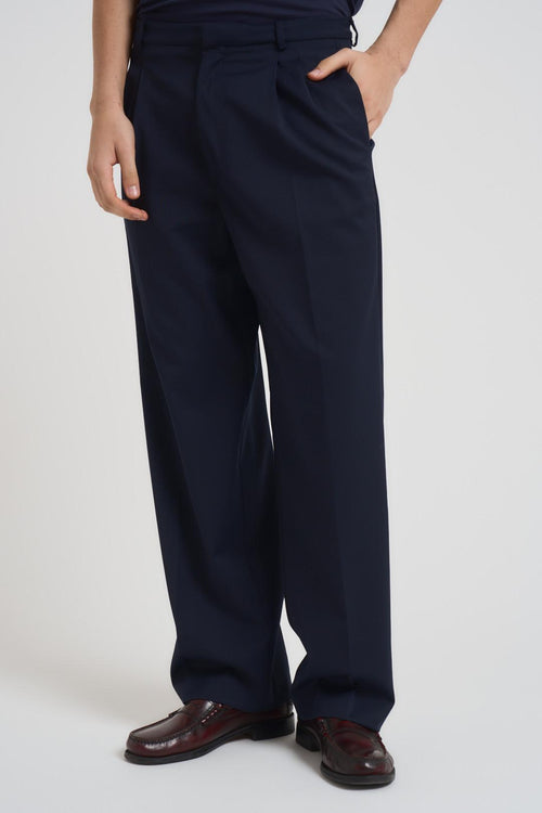 Pantalone uomo gamba dritta blu