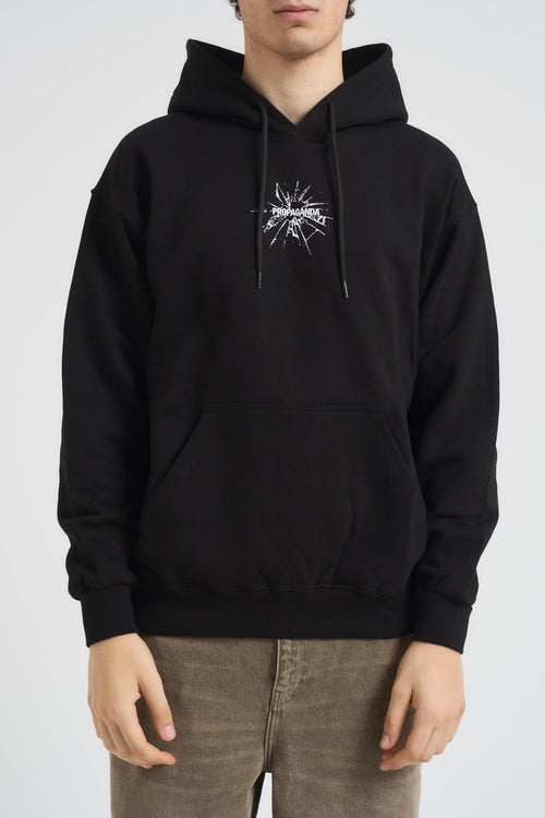 Felpa uomo con cappuccio nera