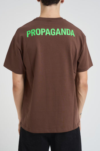 T-shirt uomo marrone e verde fluo - 3