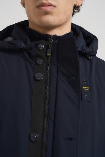 Parka uomo midi blu - 6