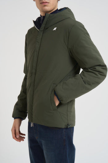 Giubbotto uomo double face blu e verde - 7