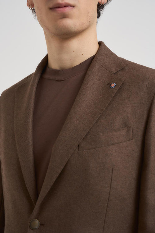 Giacca uomo monopetto marrone - 2