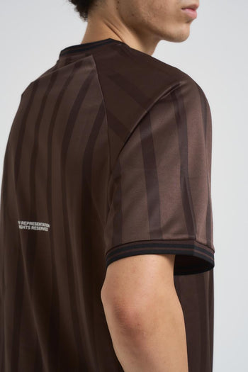 T-shirt uomo girocollo in jersey marrone - 7