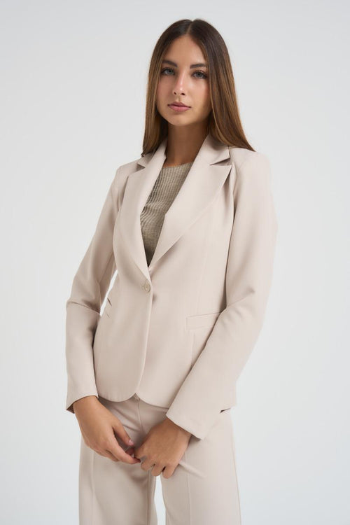 Giacca donna monopetto panna - 2