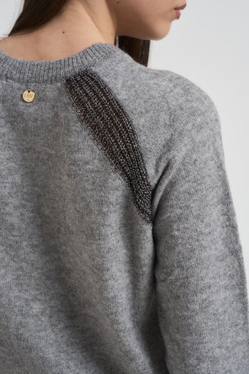 Maglia donna girocollo grigia - 4
