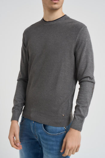 Maglia uomo girocollo grigio topo - 3