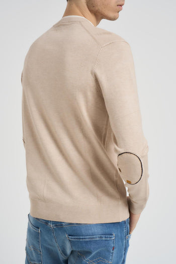 Maglia uomo girocollo beige - 3