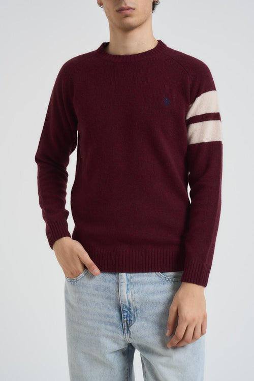 Maglia uomo girocollo bordeaux