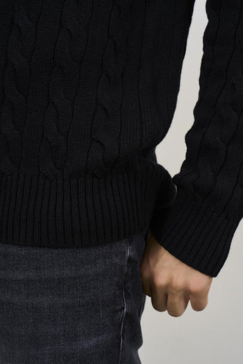 Maglia uomo nera girocollo - 3