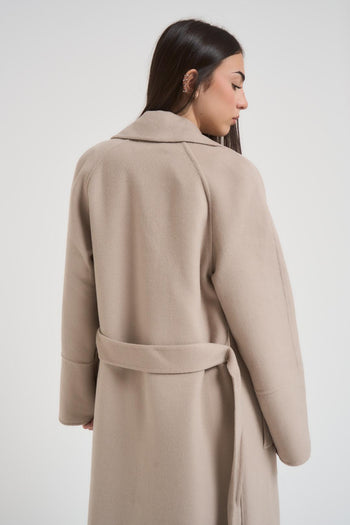 Cappotto donna lungo gesso - 5