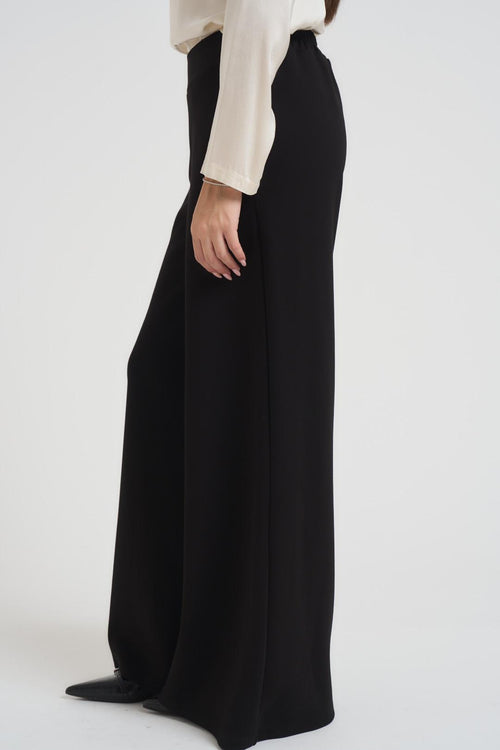 Pantalone donna a zampa nero - 2