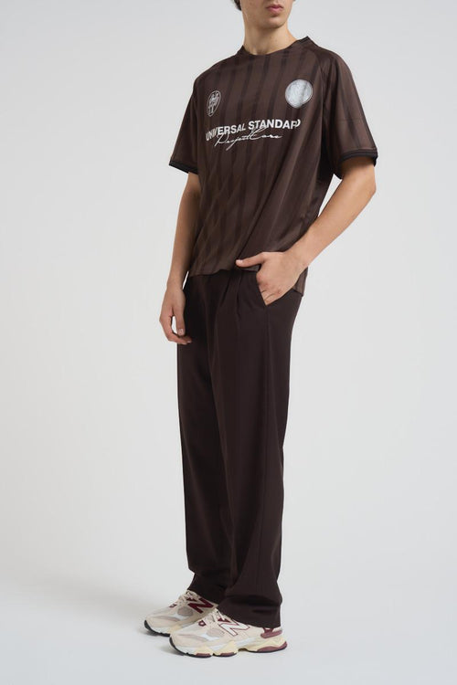 T-shirt uomo girocollo in jersey marrone - 1