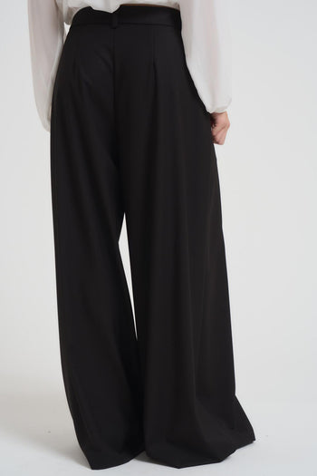 Pantalone donna a palazzo nero - 5
