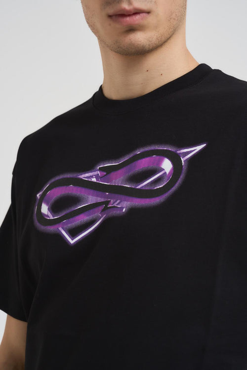T-shirt uomo nera e viola - 2