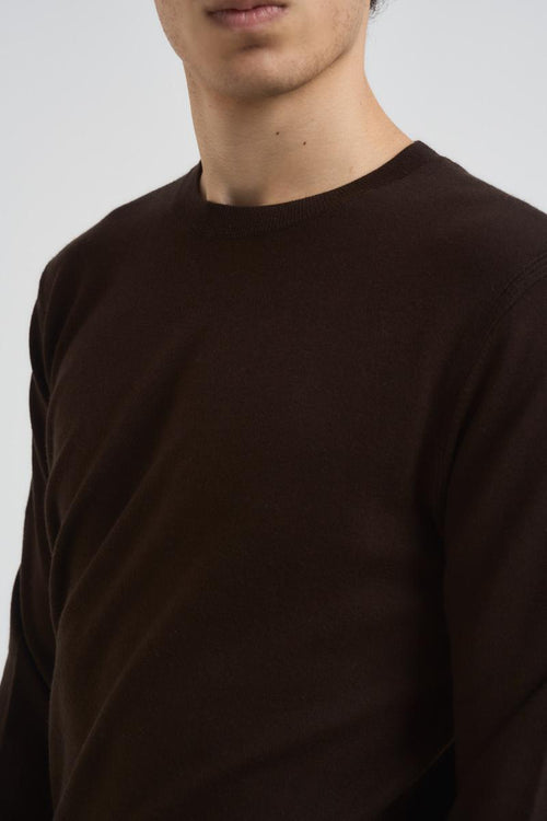 Maglia uomo girocollo marrone - 2