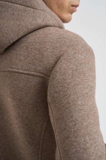 Cappotto uomo midi con cappuccio tortora - 6