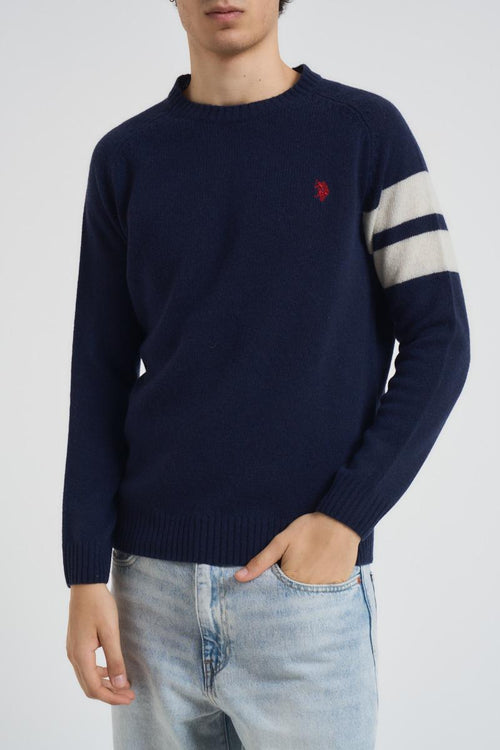 Maglia uomo girocollo blu - 1