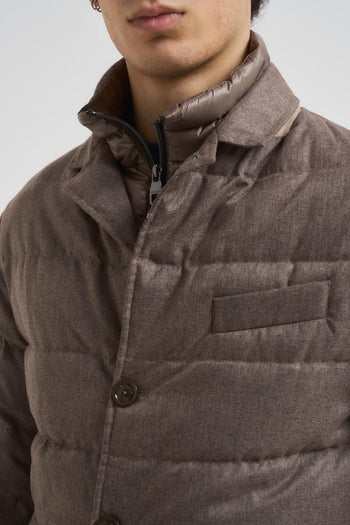 Piumino uomo trapuntato tortora - 3