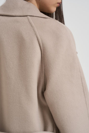 Cappotto donna lungo gesso - 6