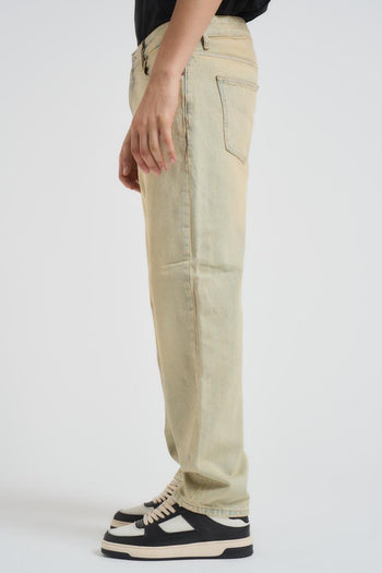 Jeans uomo in denim beige - 3