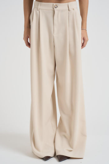 Completo donna gilet e pantalone panna - 6