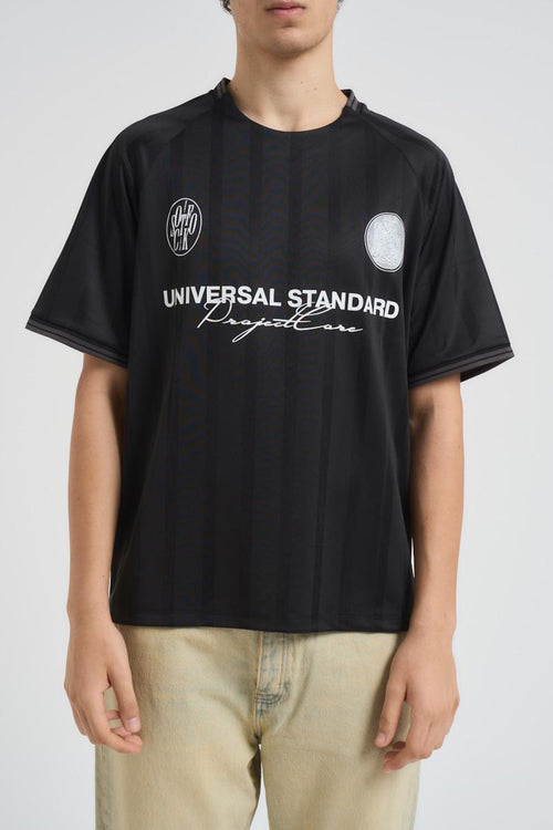 T-shirt uomo girocollo in jersey nera - 2