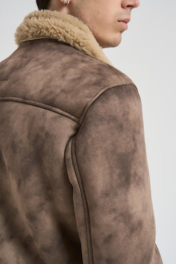 Giubbotto uomo ecomontone marrone - 6