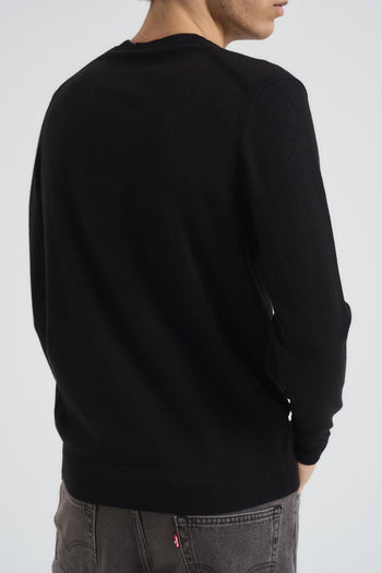 Maglia uomo girocollo nera - 3