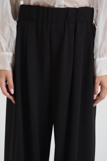 Pantalone donna a palazzo nero - 4