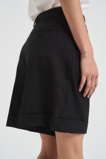Bermuda donna con risvolto nero - 4
