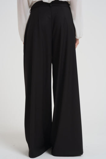 Pantalone donna a palazzo nero - 4