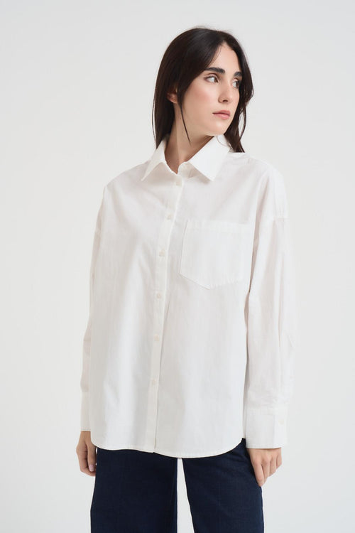 Camicia donna Sira collo classico avorio