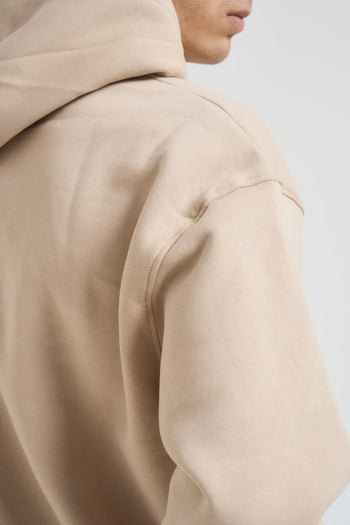 Felpa uomo con cappuccio beige - 7