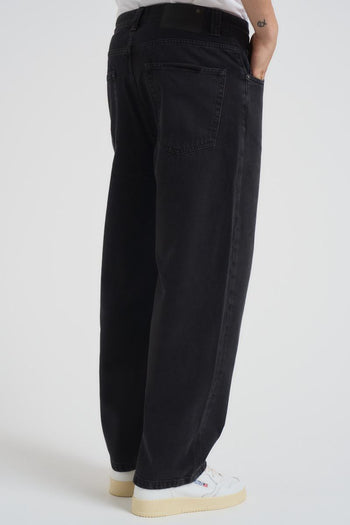 Jeans uomo gamba dritta in denim nero - 4