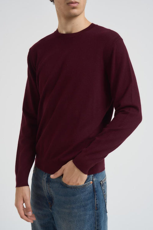 Maglia uomo girocollo bordeaux - 1