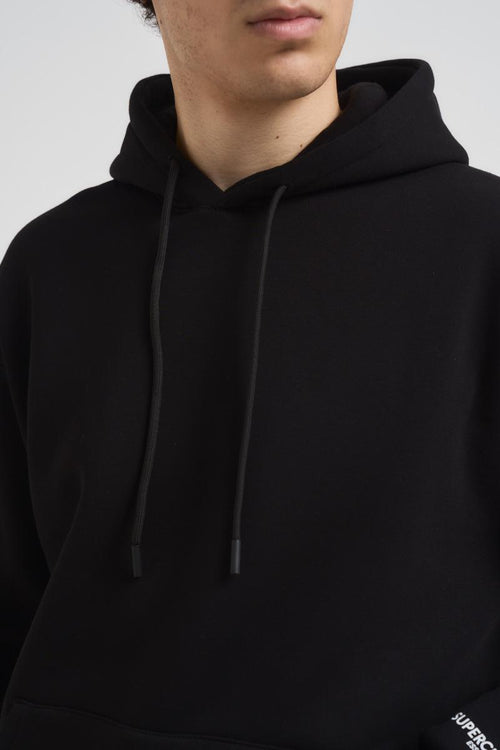 Felpa uomo con cappuccio nera - 2