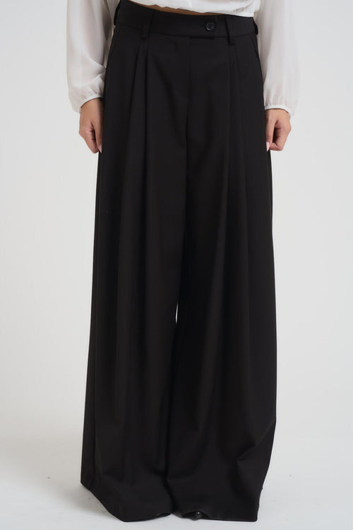Pantalone donna a palazzo nero - 2