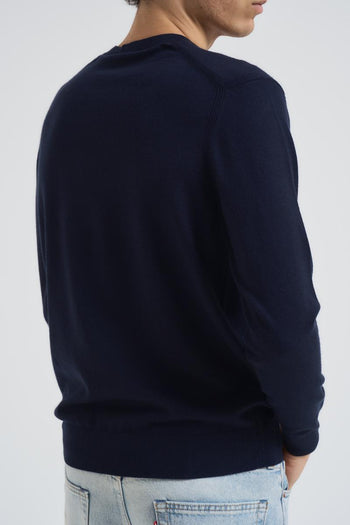 Maglia uomo girocollo blu notte - 3